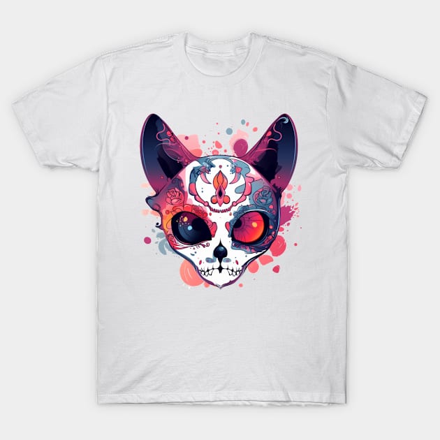 fantasy witchy cat halloween T-Shirt by Black Dream Cat